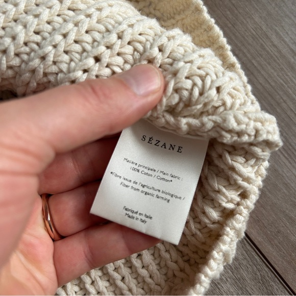 Sezane Jazz Jumper Fisherman Cotton Sweater - Picture 7 of 9